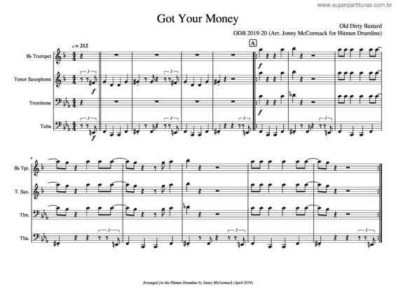 Partitura da música Got Your Money