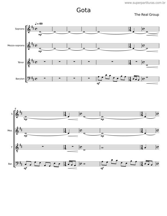 Partitura da música Gota v.2