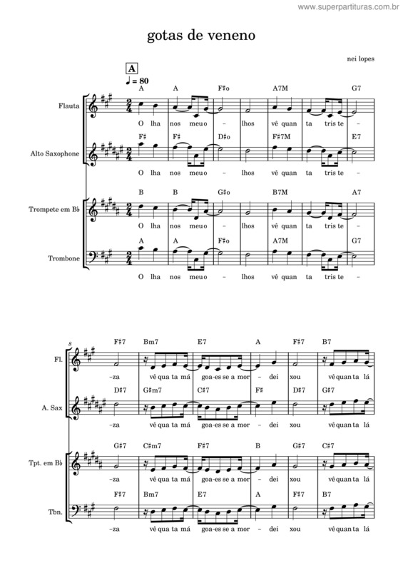 Partitura da música Gotas De Veneno