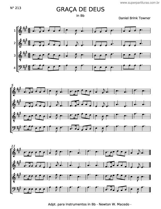 Partitura da música Graça De Deus v.3