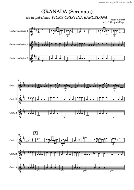 Partitura da música Granada v.17