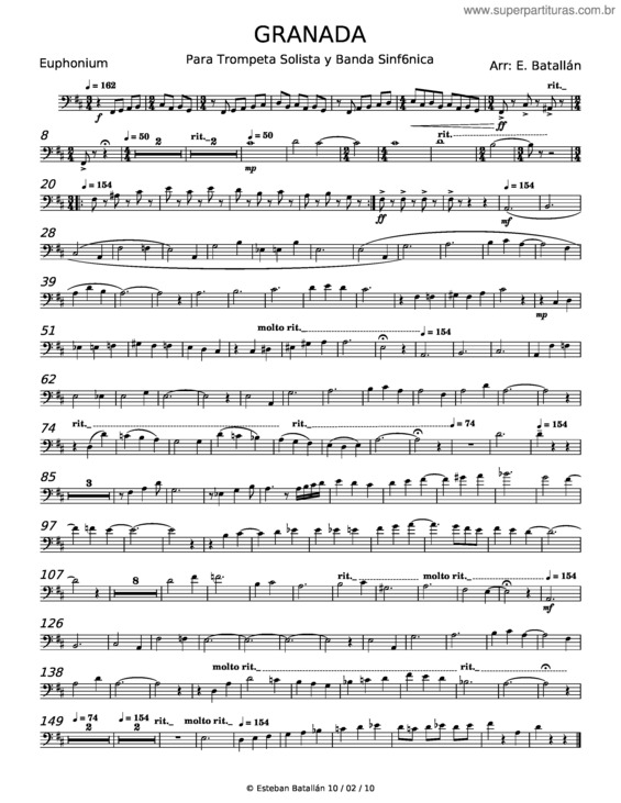 Partitura da música Granada v.21