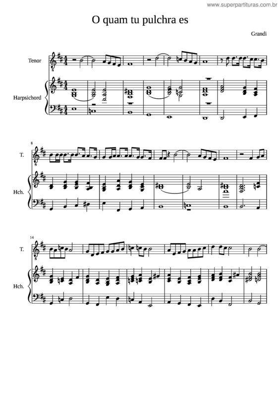 Partitura da música Grandi