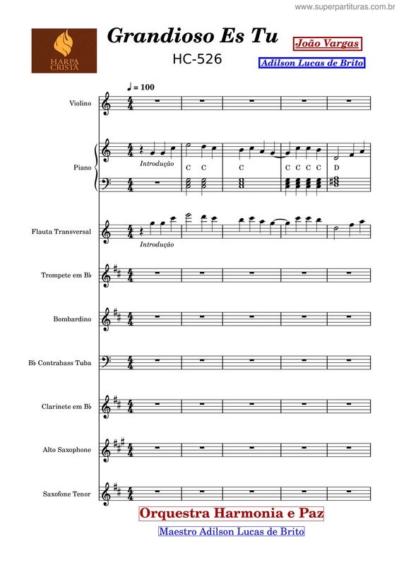 Partitura da música Grandioso Es Tu v.13