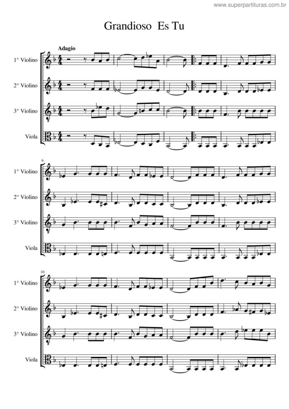 Partitura da música Grandioso És Tu v.16