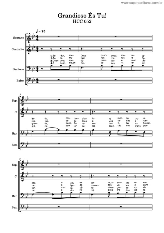 Partitura da música Grandioso És Tu v.25