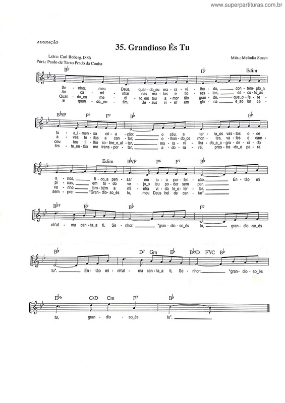 Cifra Club - Harpa Cristã - 526 - Grandioso És Tu