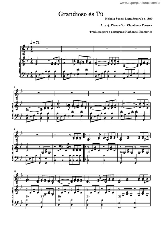 Partitura da música Grandioso Es Tú v.9