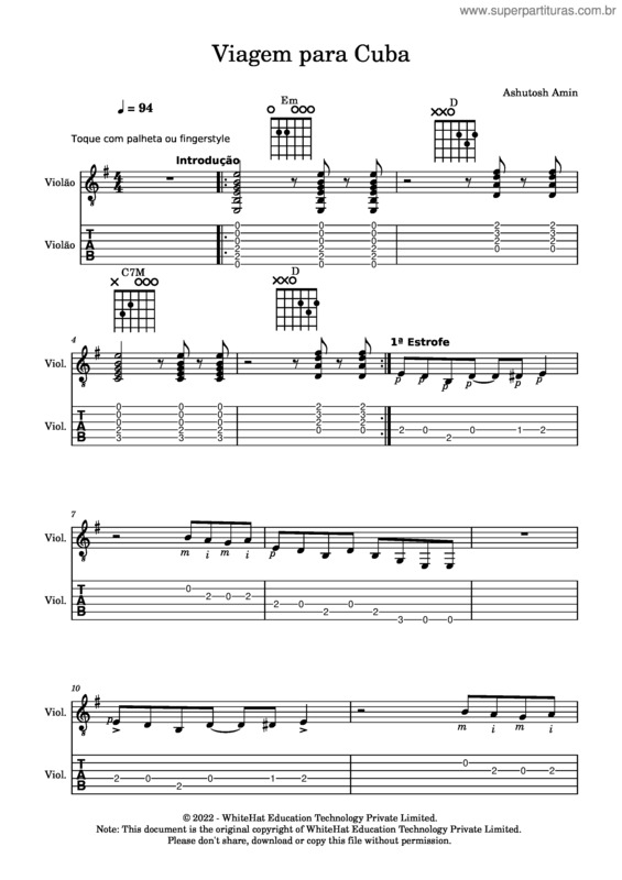 Partitura da música Gtr79-M8 v.2