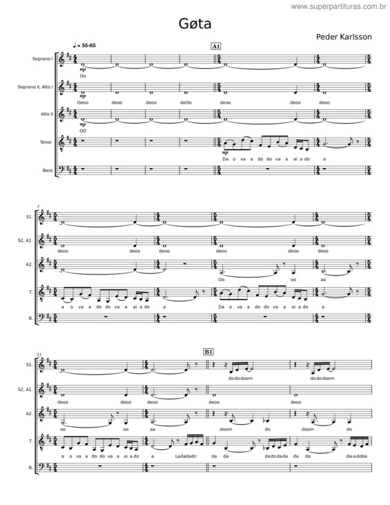 Partitura da música Gøta v.3