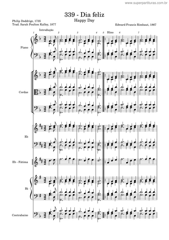 Partitura da música Happy Day