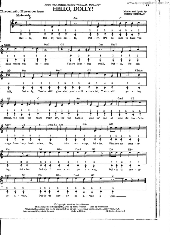 Partitura da música Hello, Dolly! v.2