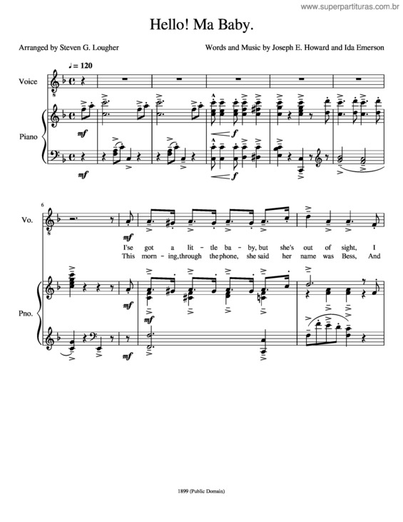 Partitura da música Hello! Ma Baby v.3