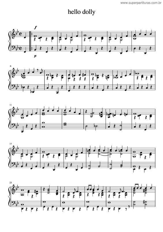 Partitura da música Hello Dolly v.3