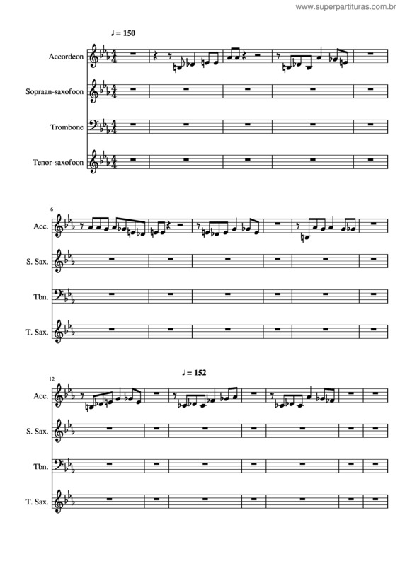 Partitura da música Hello Josephine Accordeon