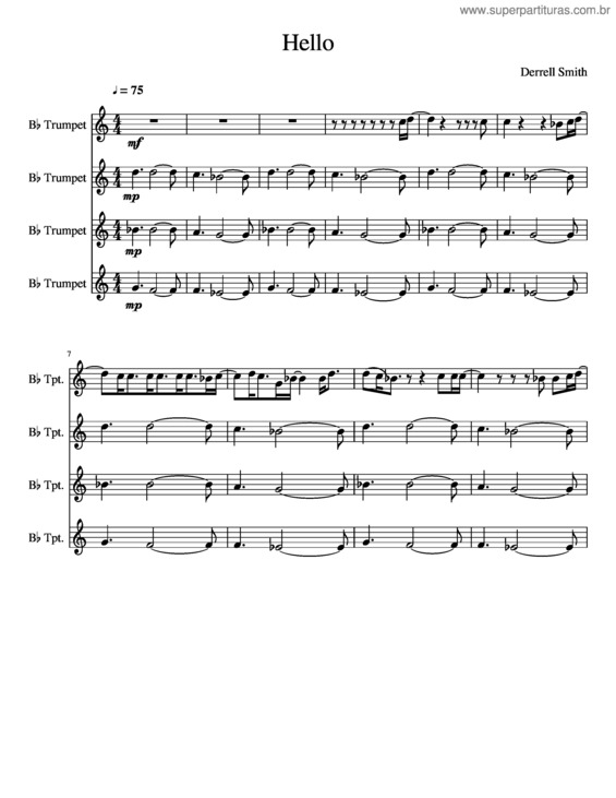 Partitura da música Hello Trumpet Fanfare