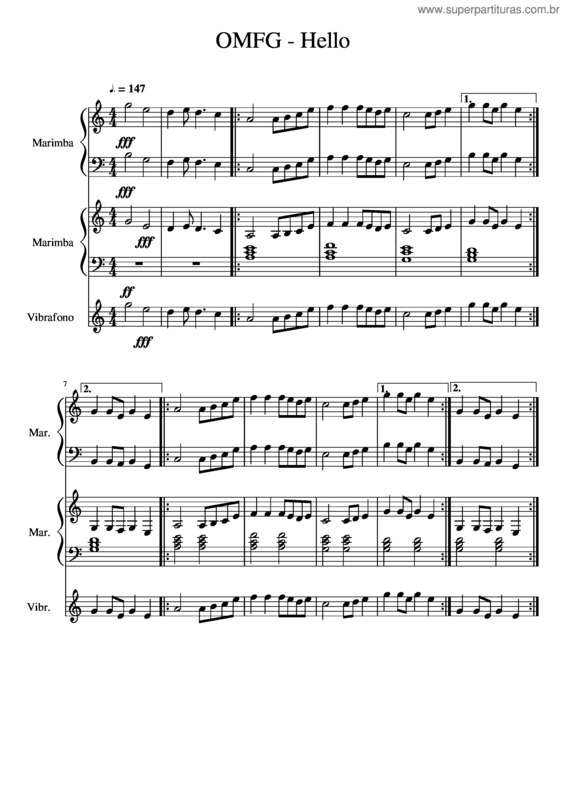 Partitura da música Hello v.42