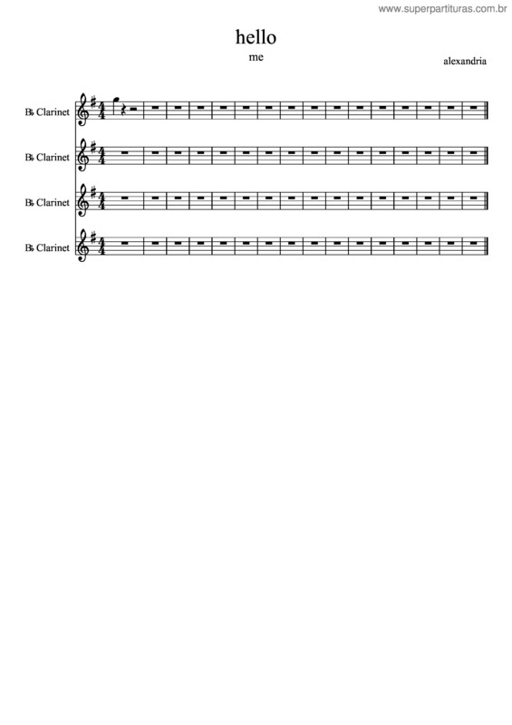 Partitura da música Hello v.48