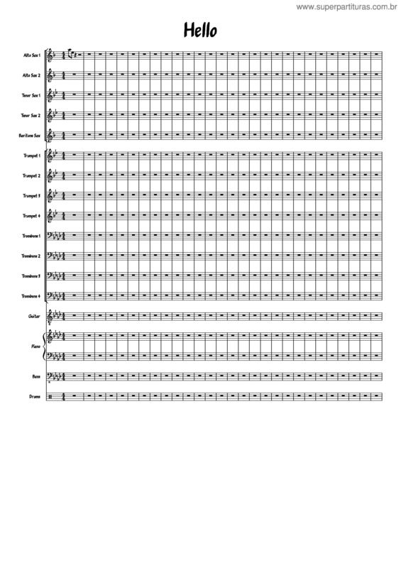 Partitura da música Hello v.50