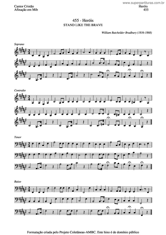 Partitura da música Heróis v.4