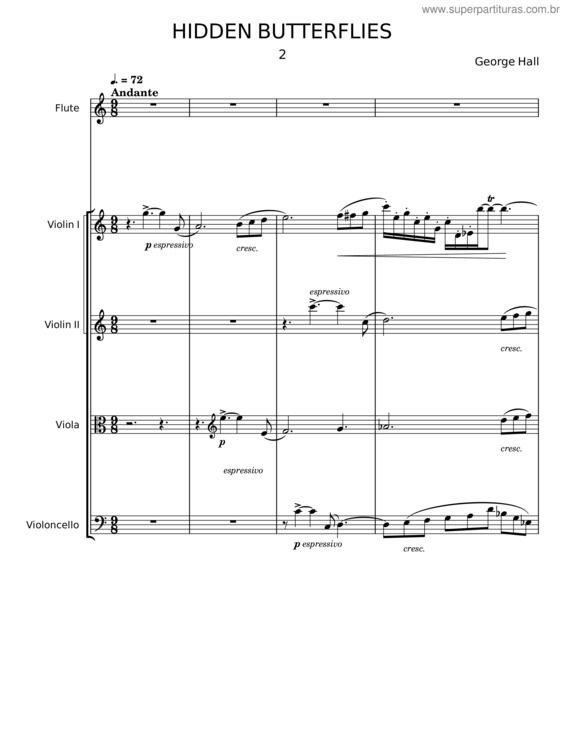 Partitura da música Hidden Butterflies v.2