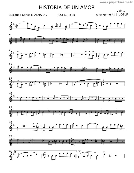 Partitura da música Historia De Un Amor v.7