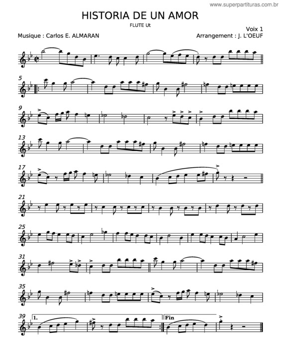 Partitura da música Historia De Un Amor v.8