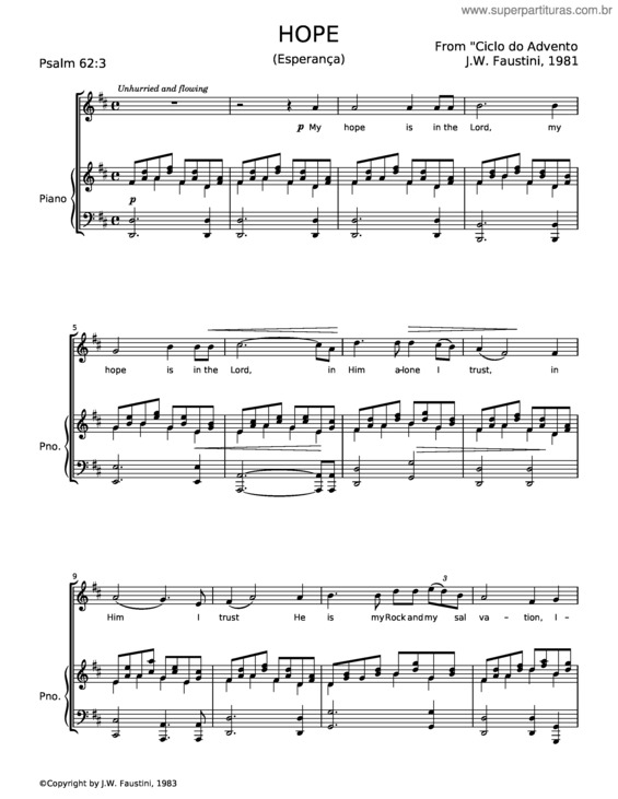 Partitura da música Hope v.5