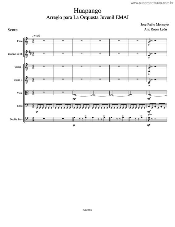 Partitura da música Huapango Arreglo Para La Orquesta Juvenil Emai Musescore