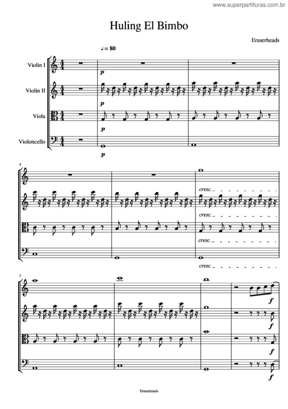 Partitura da música Huling El Bimbo