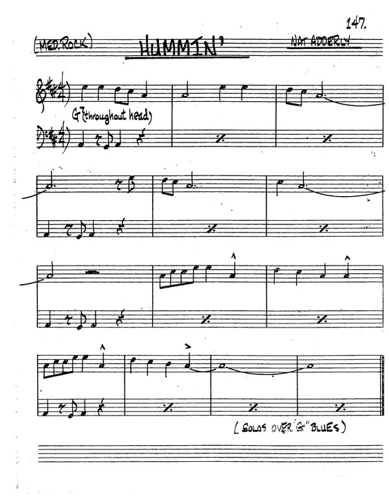 Partitura da música Hummin v.2