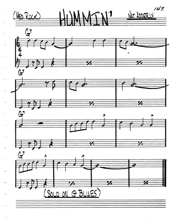 Partitura da música Hummin v.4