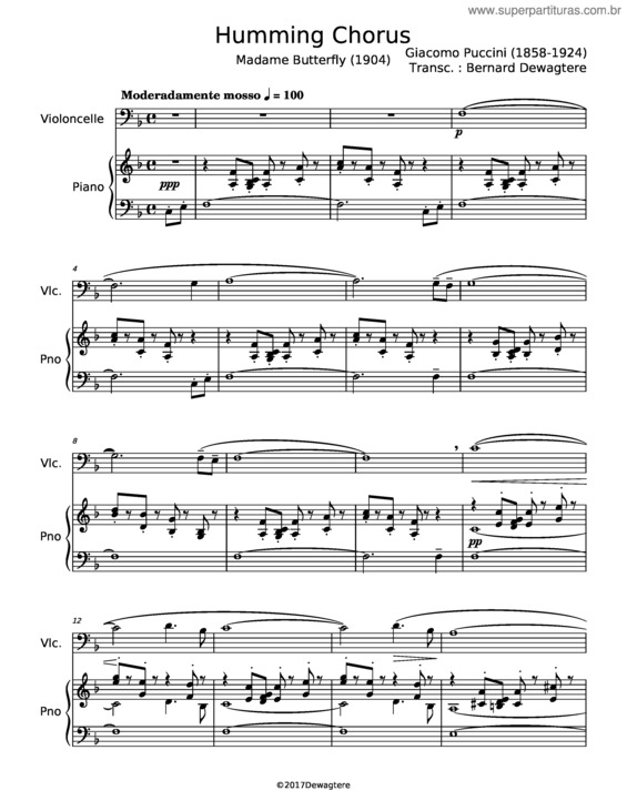 Partitura da música Humming Chorus v.2