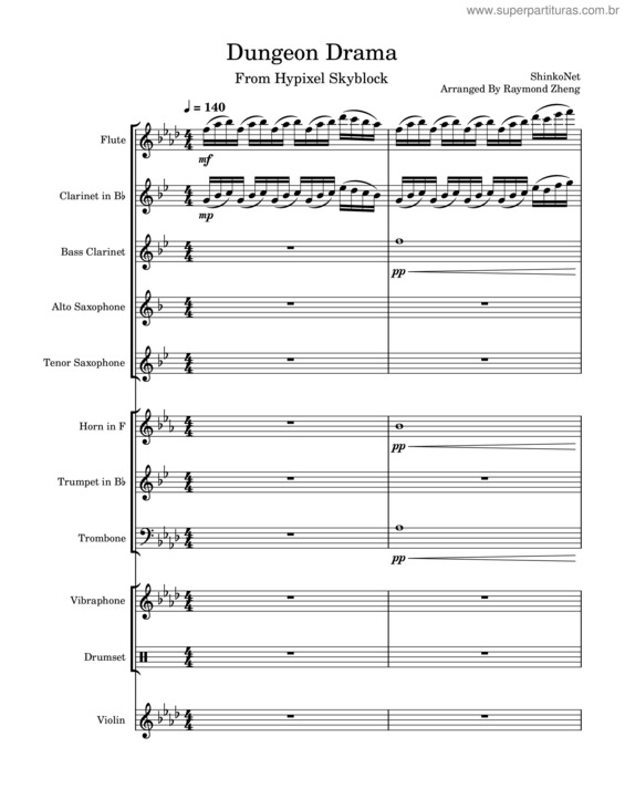 Partitura da música Hypixel v.2