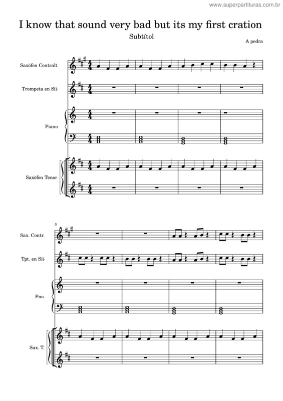 Partitura da música I Know It Sounds Bad But Its My First Cration