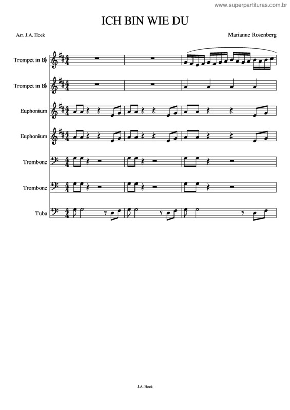 Partitura da música Ich Bin Wie Du