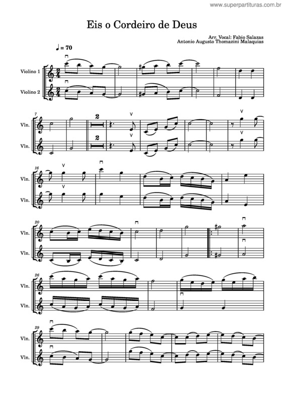 Partitura da música Icm v.29