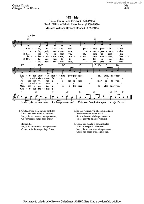 Partitura da música Ide