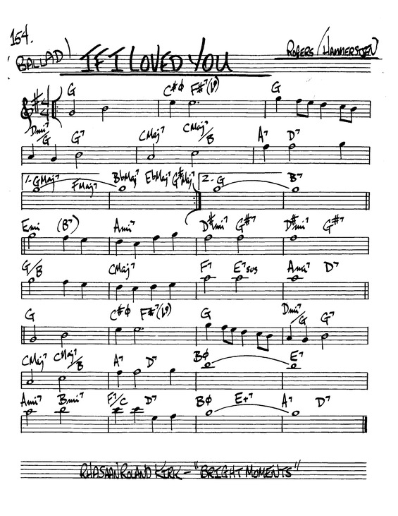 Partitura da música If I Love You