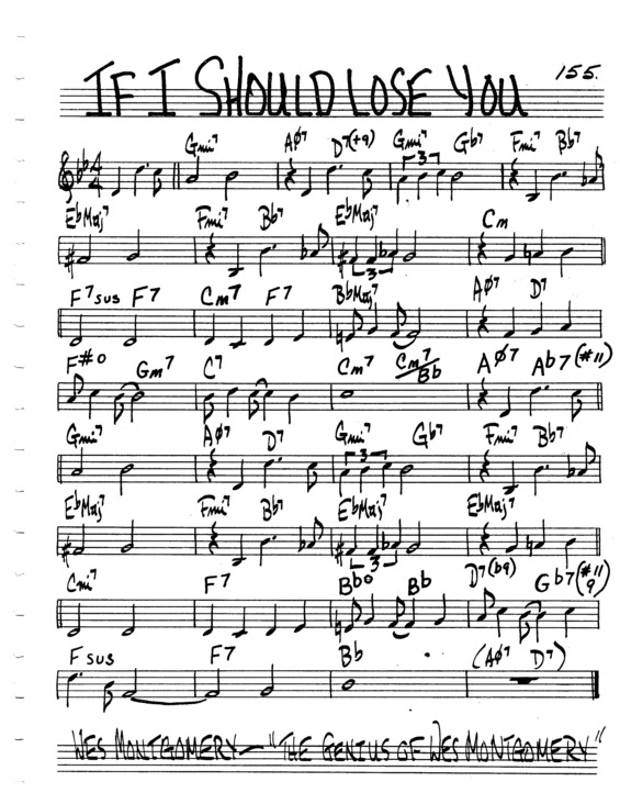 Partitura da música If I Should Lose You v.3