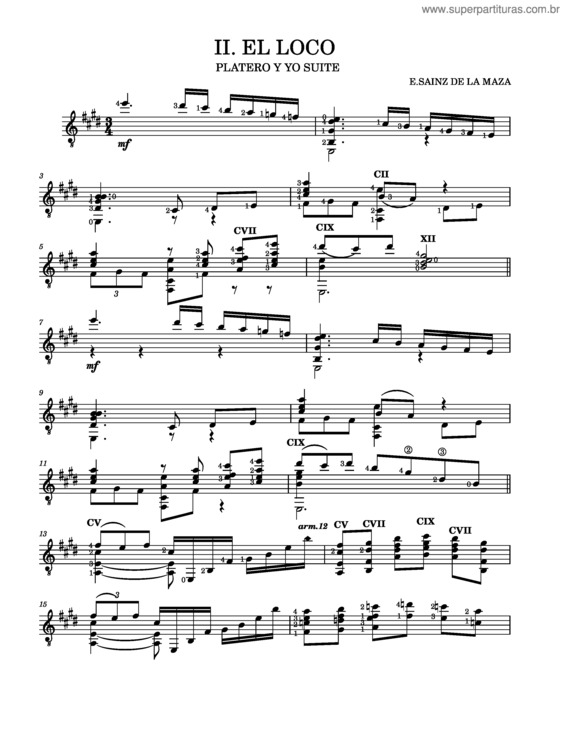 Partitura da música Ii. El Loco