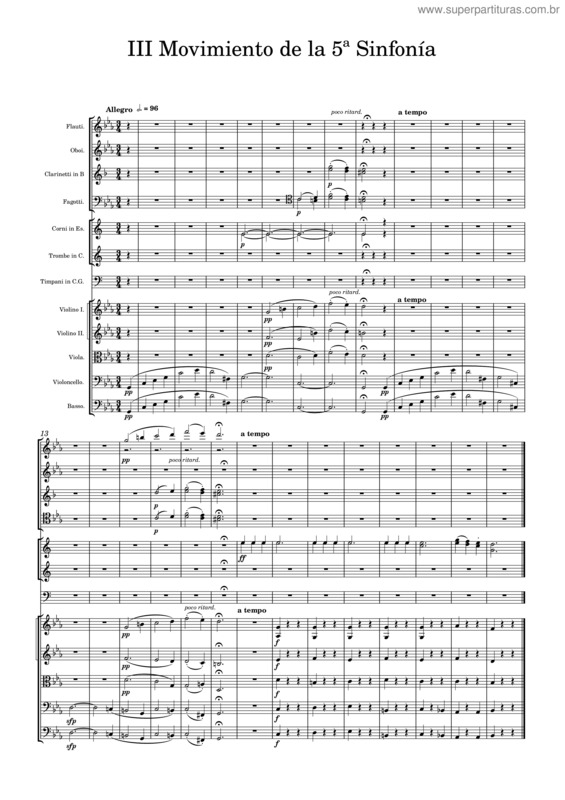 Partitura da música Iii Movimiento De La 5ª Sinfonía – Hugogr
