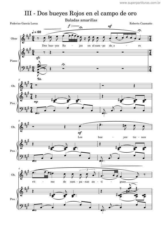 Partitura da música Iii