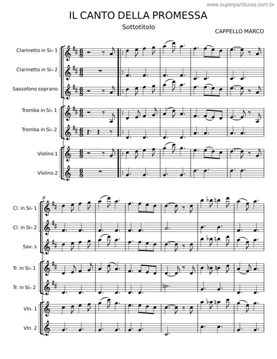 Partitura da música Il Canto Della Promessa