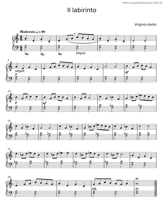 Partitura da música Il Labirinto v.2