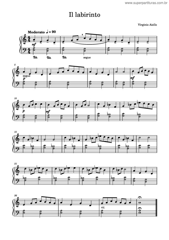 Partitura da música Il Labirinto