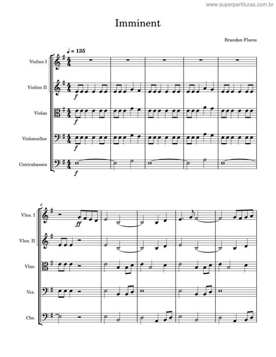 Partitura da música Imminent