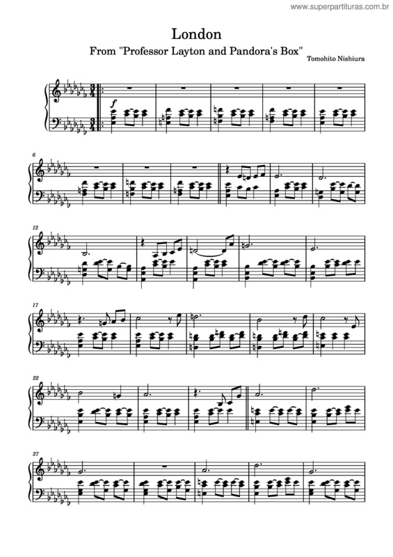 Partitura da música In London