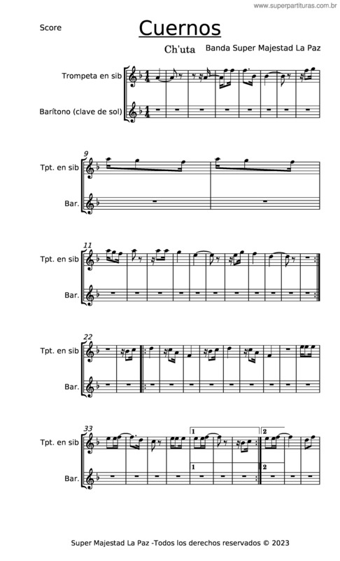 Partitura da música In The End v.6