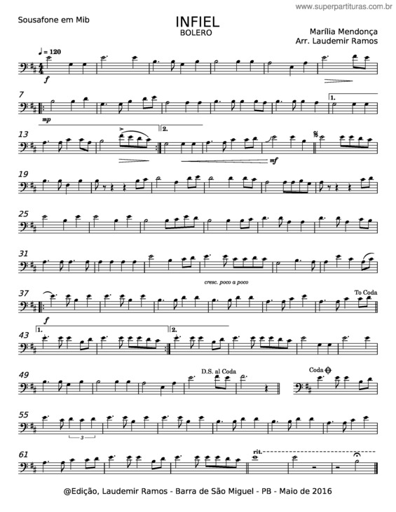 Partitura da música Infiel v.6